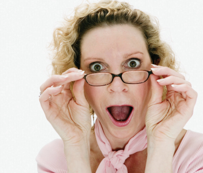 photo of a woman flabbergasted at our great rates