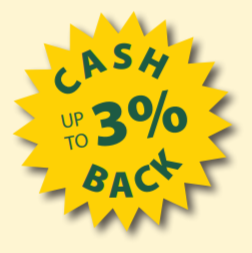 Up to 3% Cash Back